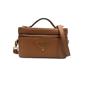 Prada Convertible Top Handle Vanity Vitello Daino Mini shoulder bag